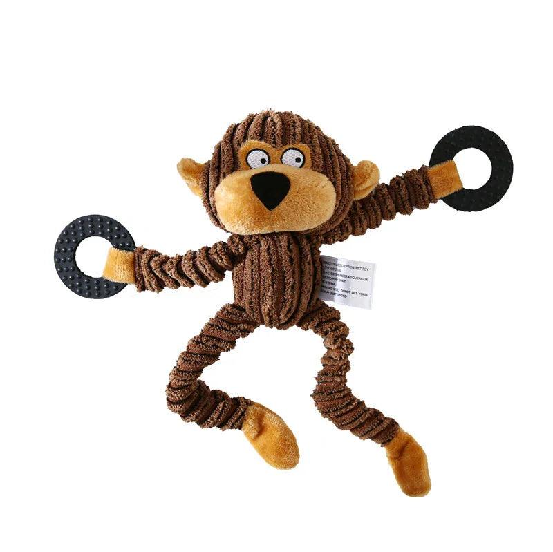 Pet Toy Donkey Shape Corduroy Chew Toy For Dogs Puppy Squeaker Squeaky Plush Bone Molar Dog Toy Pet Training Dog EX-STOCK Canada