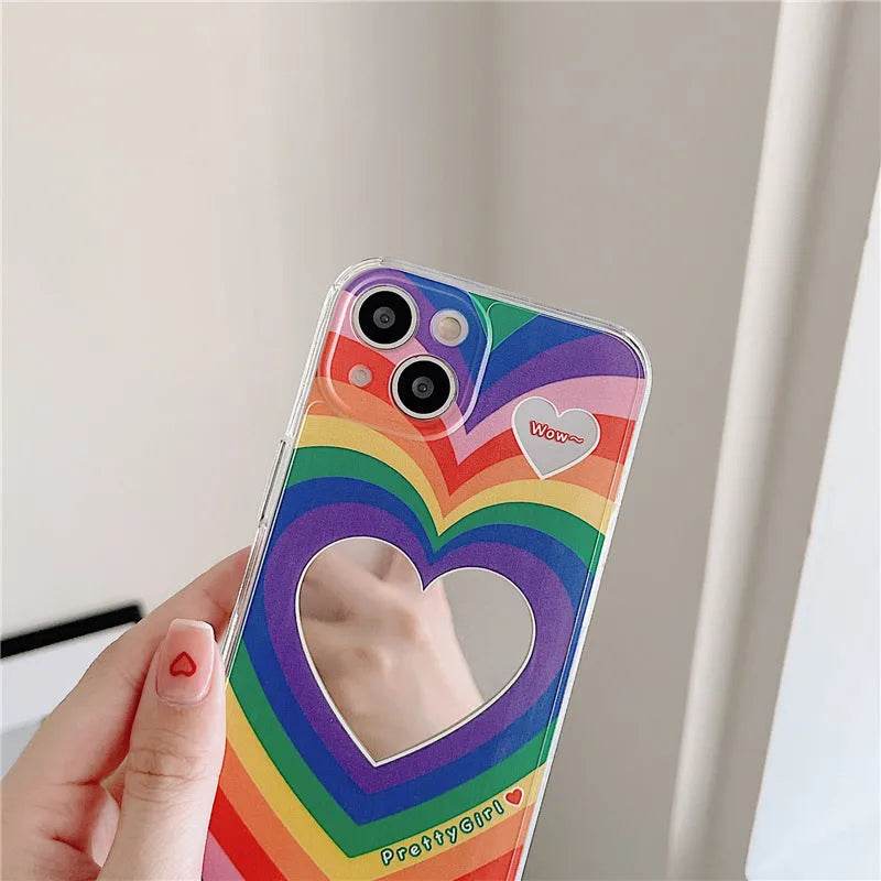 Rainbow Love Mirror Silicone Phone Case - EX-STOCK Canada