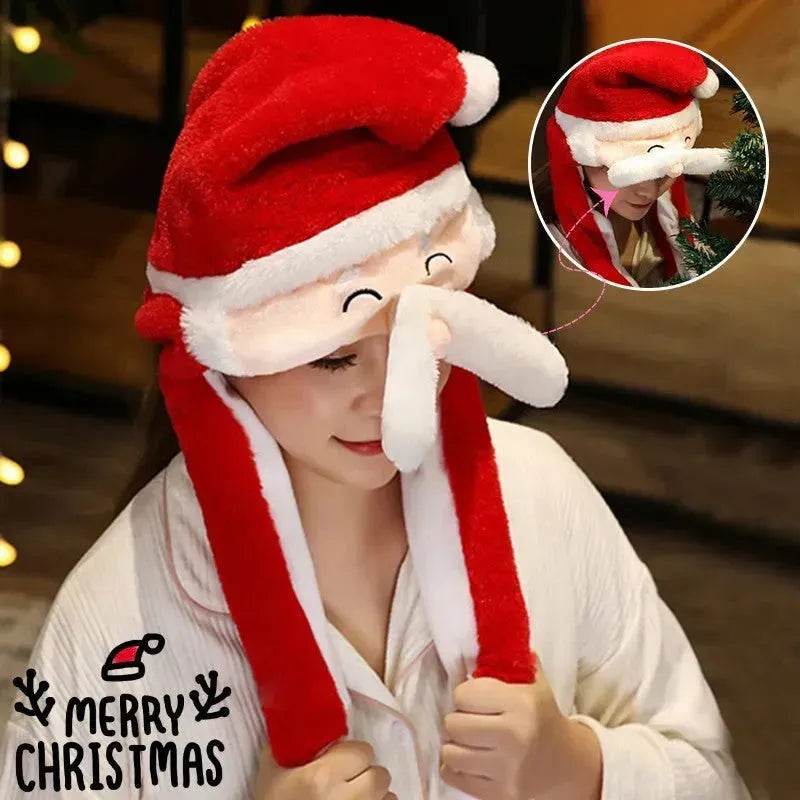 Novel Movable Christmas Hat Winter Cute Santa Claus Snowman Elk Hat - EX-STOCK Canada