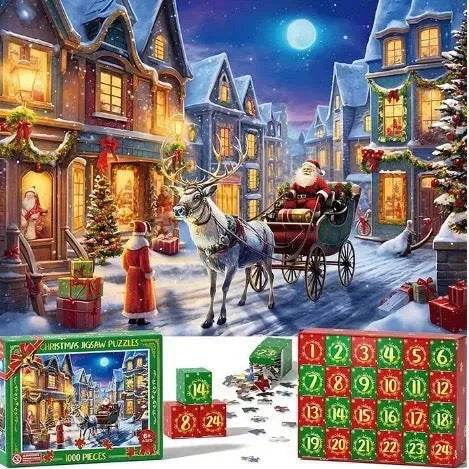 New 24 Boxes Unique Christmas Advent Calendar 2024 Jigsaw Puzzle - EX-STOCK Canada