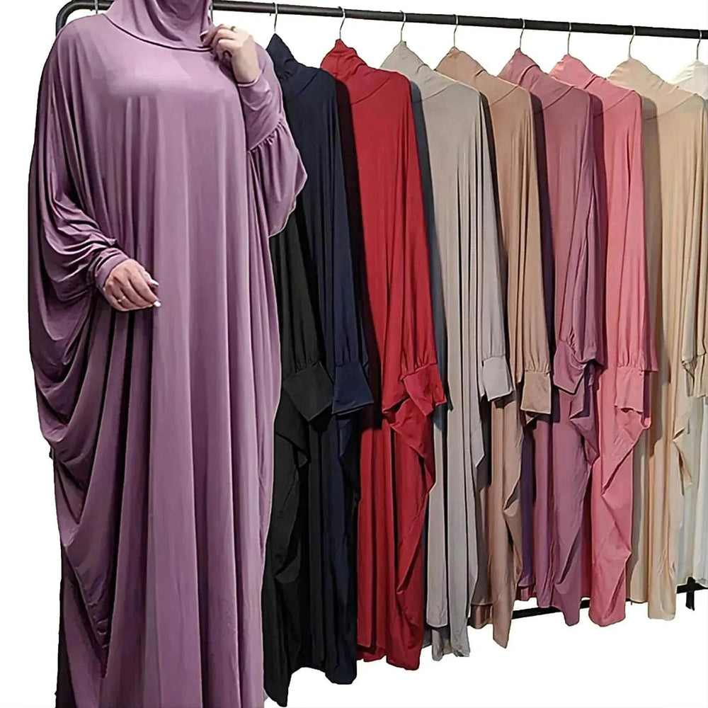 Batwing Sleeve Plain Abaya for ArabArab Women Eid Jalabiya for Women Islamic Wear for Women - EX-STOCK Canada