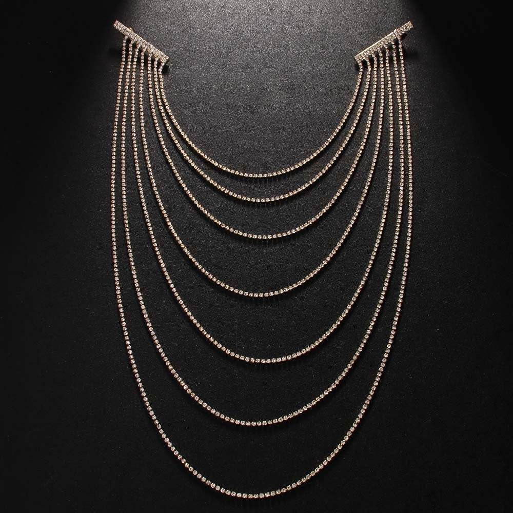 Multi layer Rhinestone Hair Chain Bridal Hair chain clip - EX-STOCK Canada