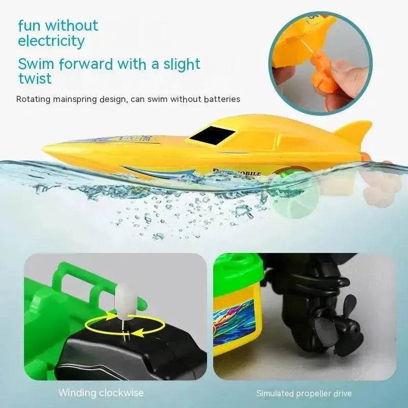 Baby Color Cognition Yacht Speedboat Sailing Motor Boat Summer Water Bath Toys - EX-STOCK Canada