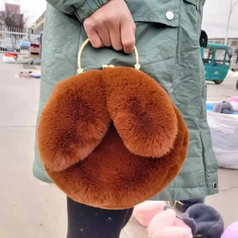 Baby Girl Fashion chain ear plush handbag - EX-STOCK Canada