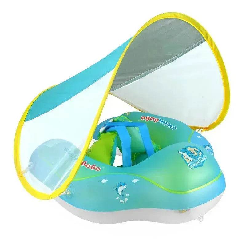 Baby Swimming Float With Canopy Inflatable Infant Floating Ring Kids Swim Pool Accessories Circle Bathing Summer Toys - EX-STOCK Canada