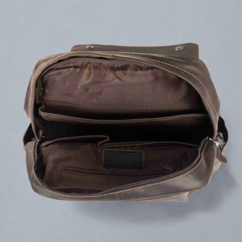 Mochila vintage para portátil de cuero GreenwoodEX-STOCK Canada