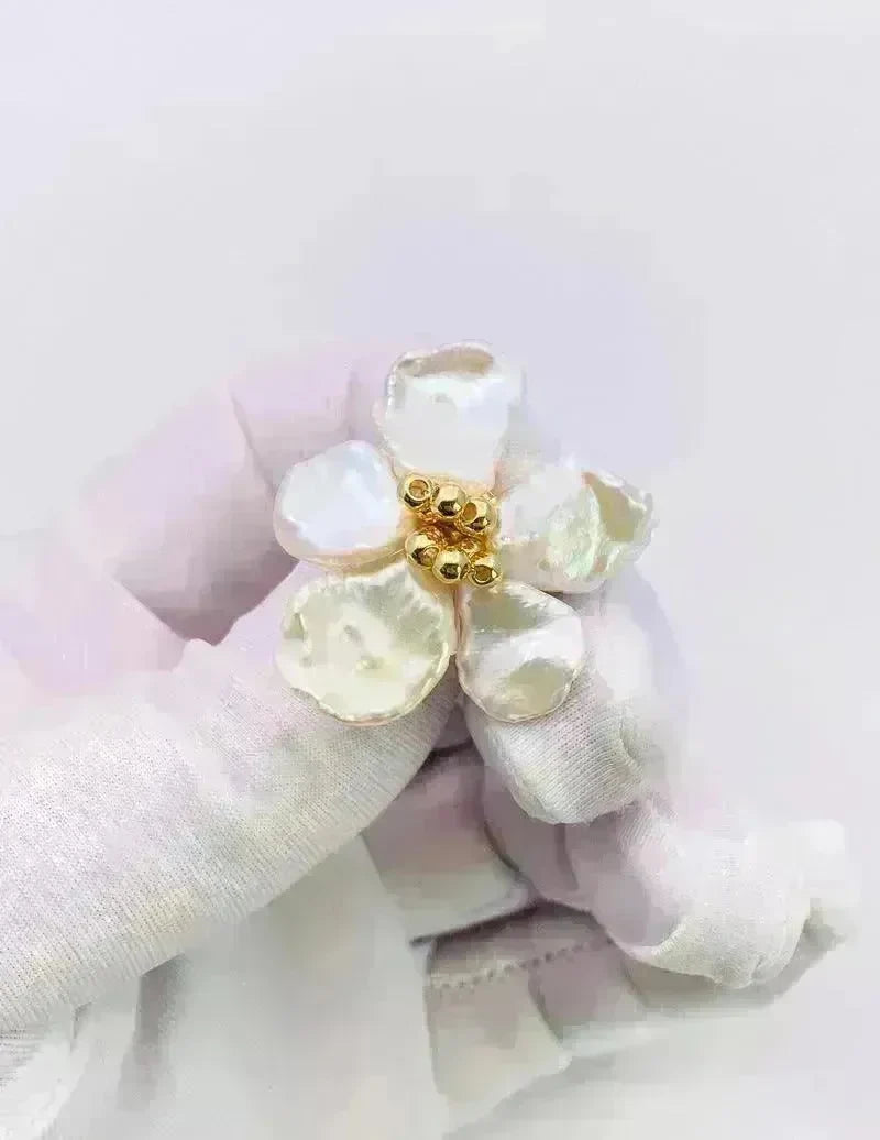 Baroque Pearl Earrings Female European And American Temperament Personality Flower Stud Earrings - EX-STOCK CANADA