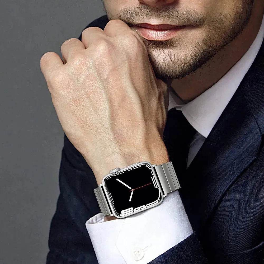 Replaceable Stainless Steel Apple Iwatch Black Chain Watch Band - EX-STOCK Canada