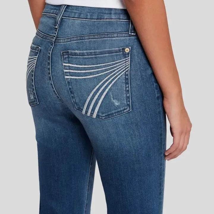 Retro Hip Lifting Stretch Bootcut Jeans Pants women - EX-STOCK Canada