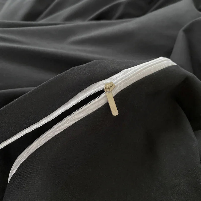 طقم سرير مكون من أربع قطع من القطن مع غطاء لحافEX-STOCK Canada