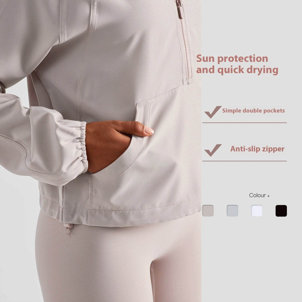 Women's Half Zipper Drawstring Workout Hoodie Athleisure Gym Hoodie - EX-STOCK Canada