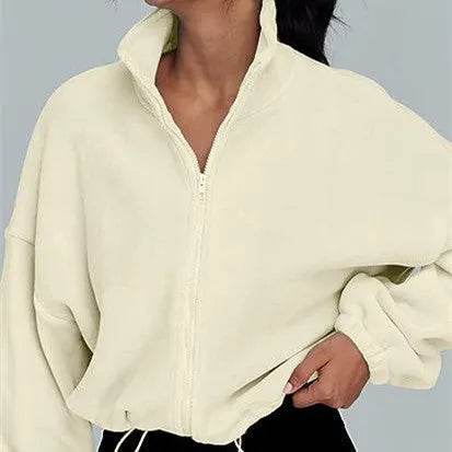 Women's Polar Fleece Sports Velvet Stand Collar Zipper Jacket - EX-STOCK Canada