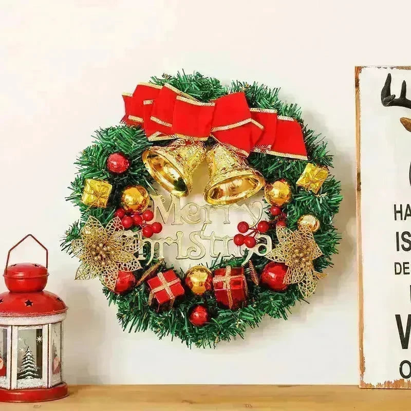 Creative Christmas Door Wreath Christmas Decoration Artificial Garland Wreaths For Car Home Window Wall Decoration - EX-STOCK CANADA