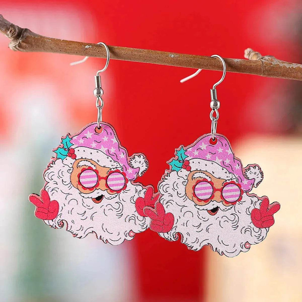 Funny Santa Claus Earrings Christmas Pendant Earrings Gift - EX-STOCK Canada
