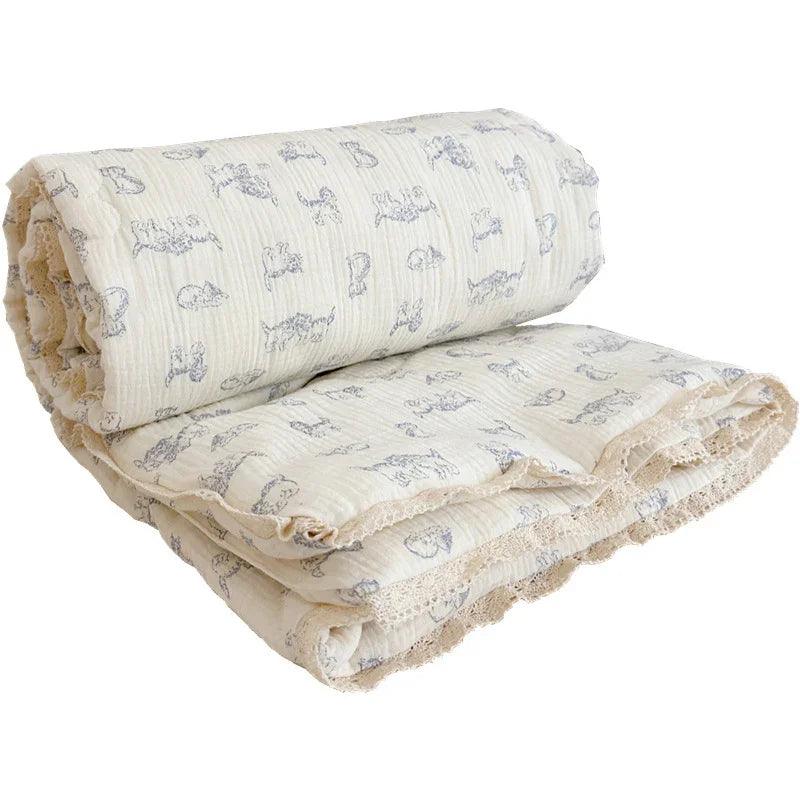 Couette fine d'été en gaze double couche de coton pur Classe A pour climatisationEX-STOCK Canada
