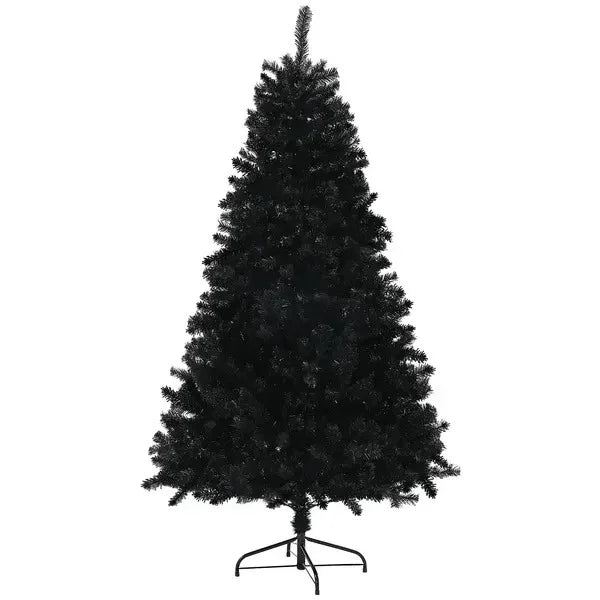 5ft Artificial Christmas Trees With Auto Open And Steel Base, Black EX-STOCK Canada