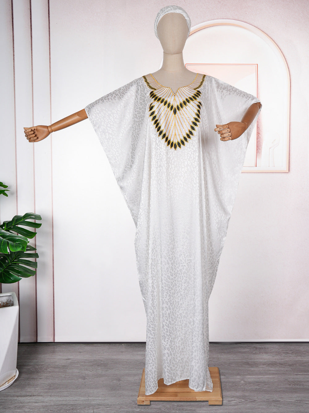 African Ethnic Style Large Swing Dress Robe Middle East AliExpress Muslim Women's Wear V-neck Plus Size - EX-STOCK Canada