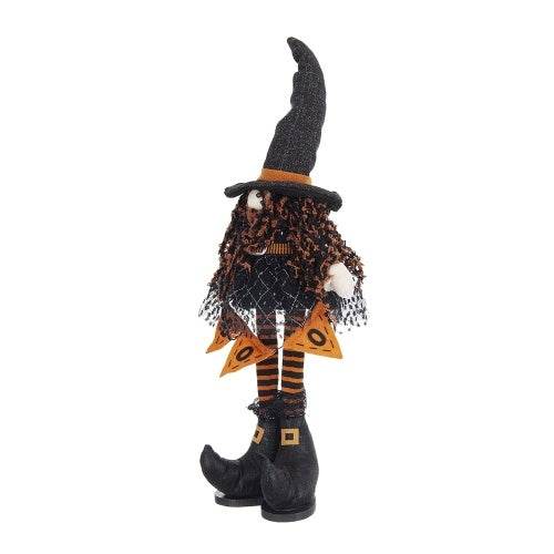 8.3x5x24 Fabric Standing Gnome W Orange Banner Spring Body, For Halloween Decor - EX-STOCK Canada