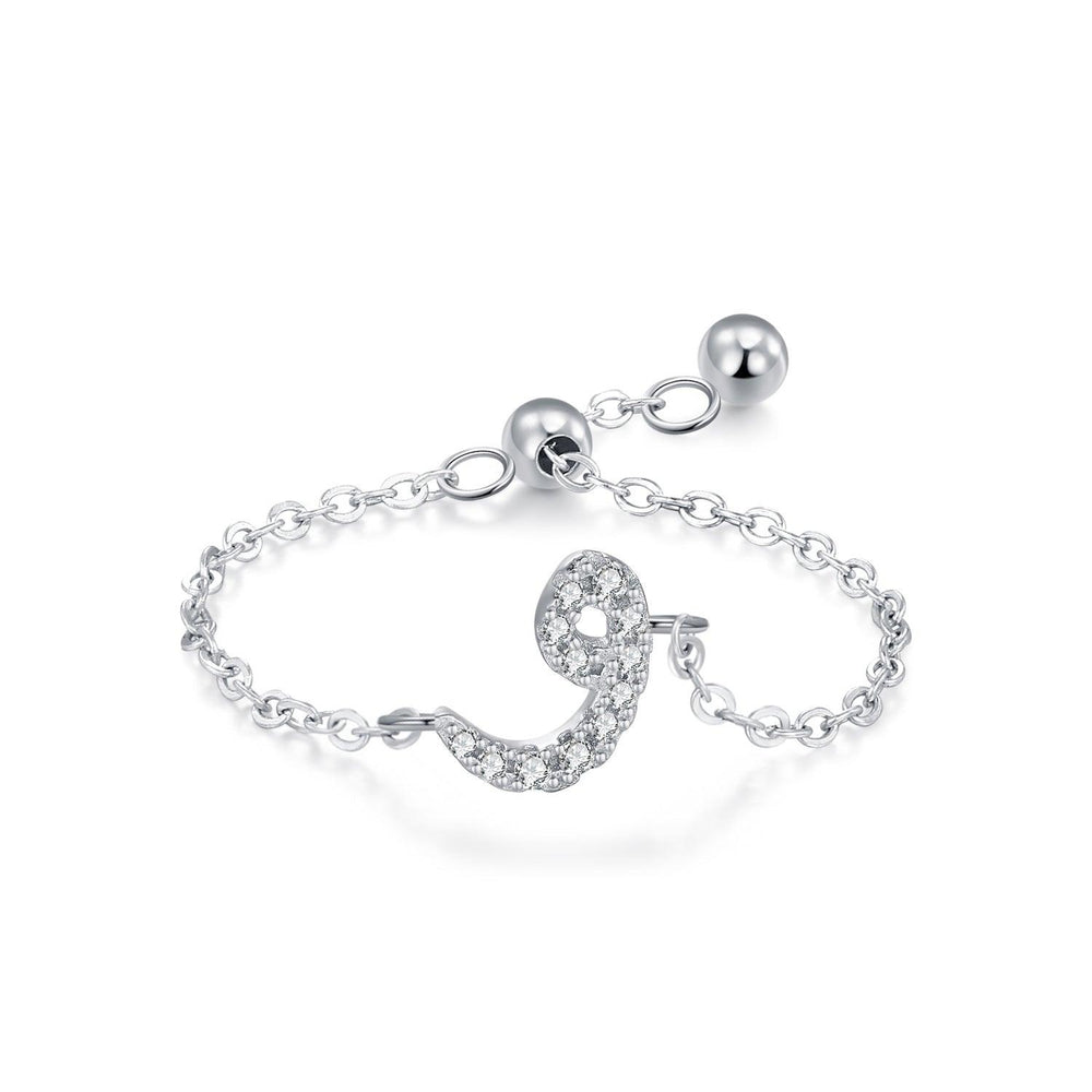 S925 Sterling Silver Niche Style Arabic Letters Pull-out Chain All-match Stackable EX-STOCK Canada