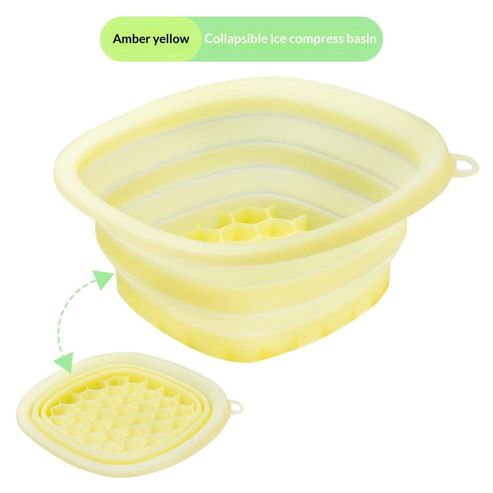 Solid-color Portable Foldable Silicone Ice Basin For The Face