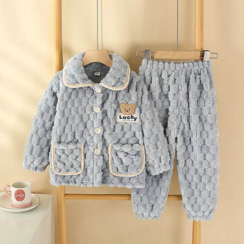 Children Thick Winter Fleece Pajamas set boys girls kids - EX-STOCK Canada