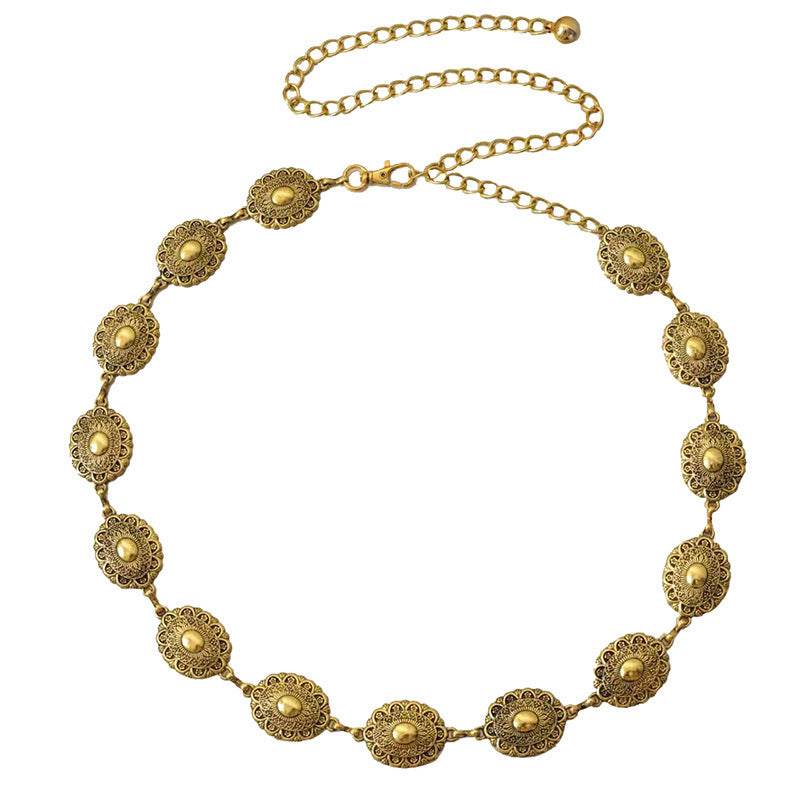 Women's Fashion Retro Carving Metallic Belt - EX-STOCK Canada