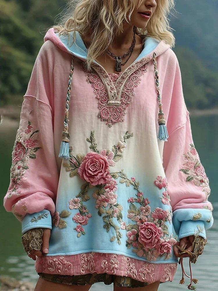 Women's Long Sleeve Hooded Sweatshirt Pullover Loose Casual Top EX-STOCK Canada