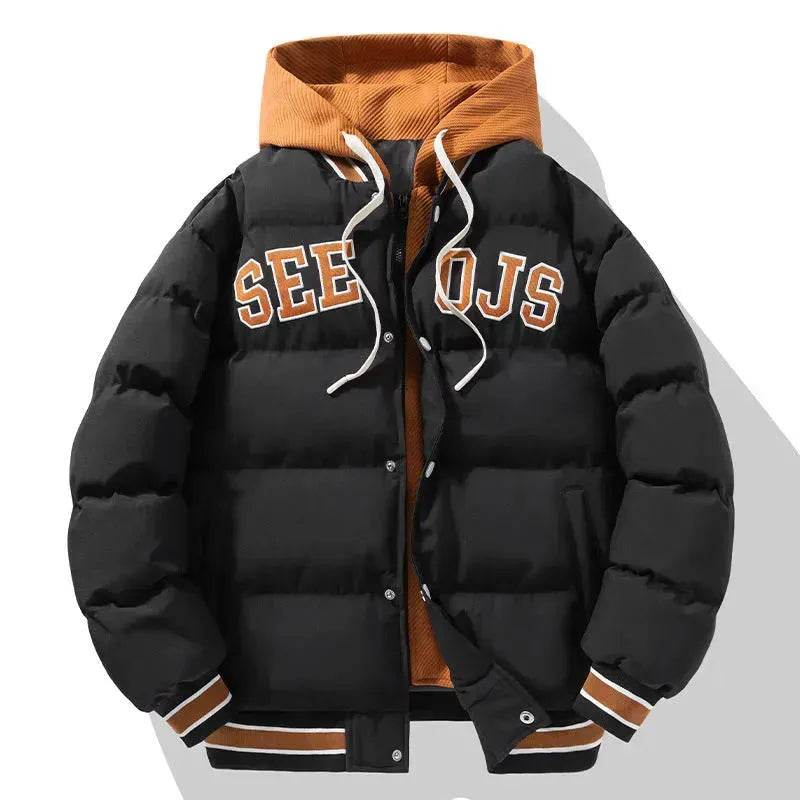 Teens Hooded Cotton Winter Coat American School Boys Sports Jackets - EX-STOCK Canada