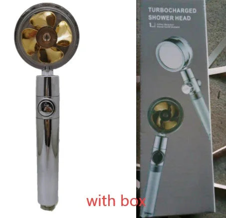 Shower Head Water Saving Flow 360 Degrees Rotating With Small Fan ABS Rain High Pressure Spray Nozzle Bathroom Accessories EX-STOCK Canada