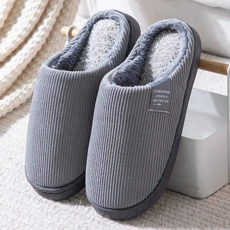 Winter Non-slip Plus Velvet Cotton Slippers - EX-STOCK Canada