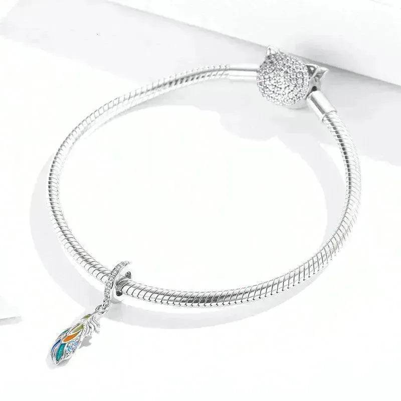 Beads DIY Pendent Accessories Enamel Feather - EX-STOCK Canada