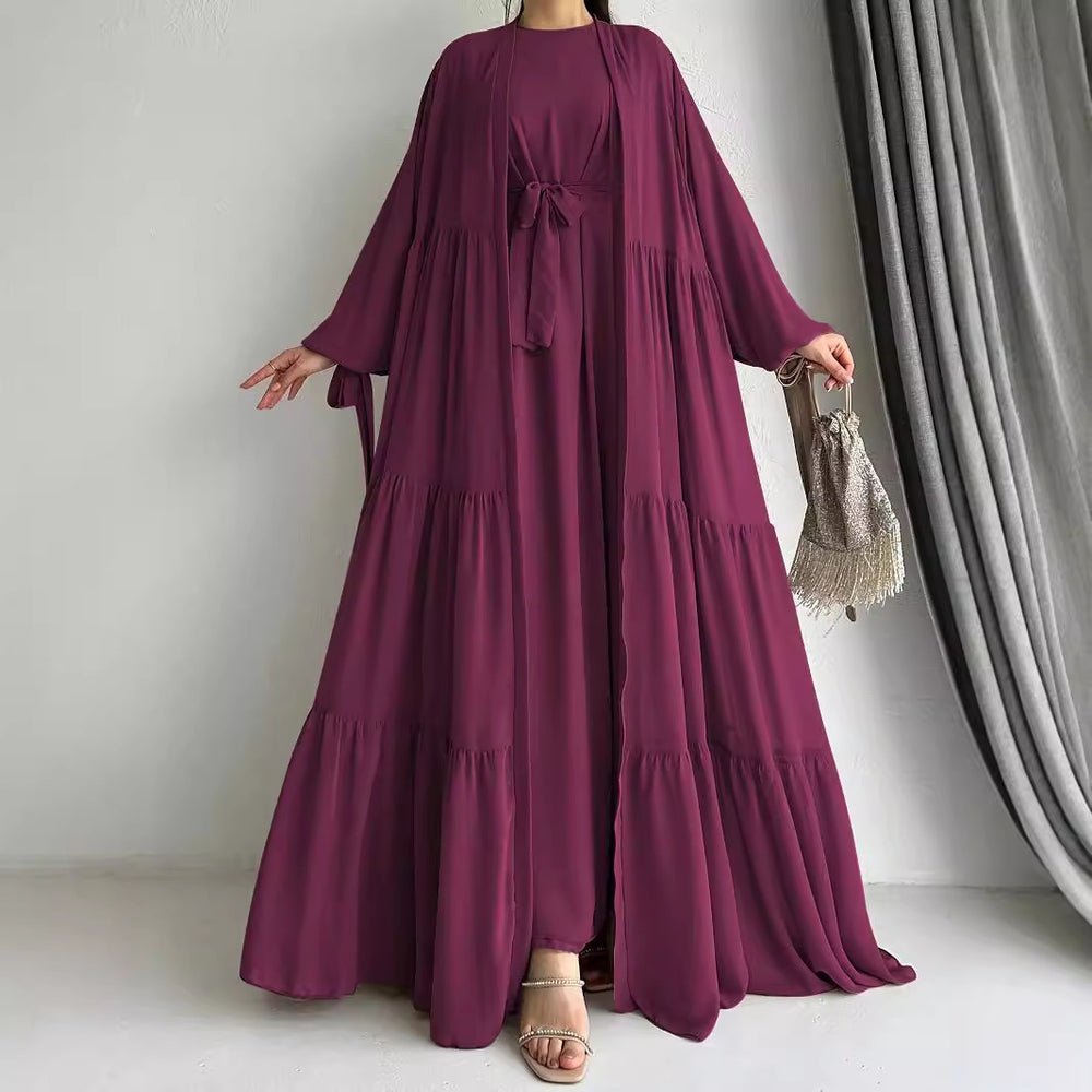 Muslim Solid Color Vest Dress Fashion EX-STOCK Canada