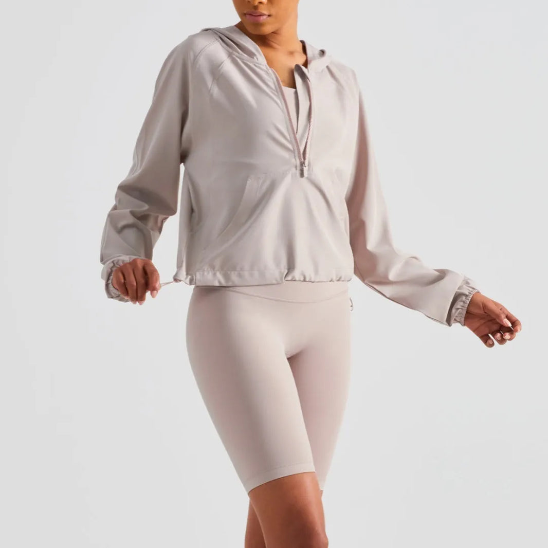 Women's Half Zipper Drawstring Workout Clothes - EX-STOCK CANADA