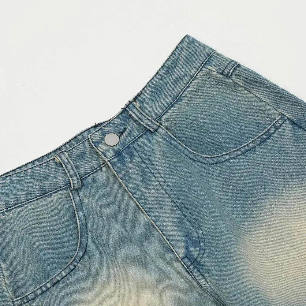 Beggar Ripped Patch Embroidered Letter Jeans - EX-STOCK Canada