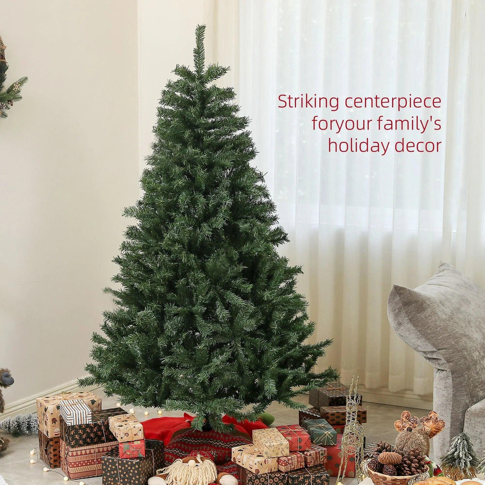 6ft Artificial Christmas Trees With Auto Open And Steel Base, Green EX-STOCK Canada