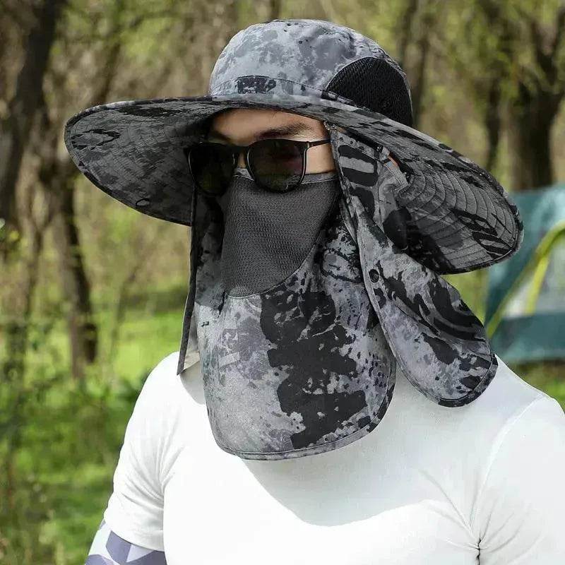 Big Brim Protective Caps Summer Face Cover Sun-proof Mountaineering Bucket Hat - EX-STOCK Canada