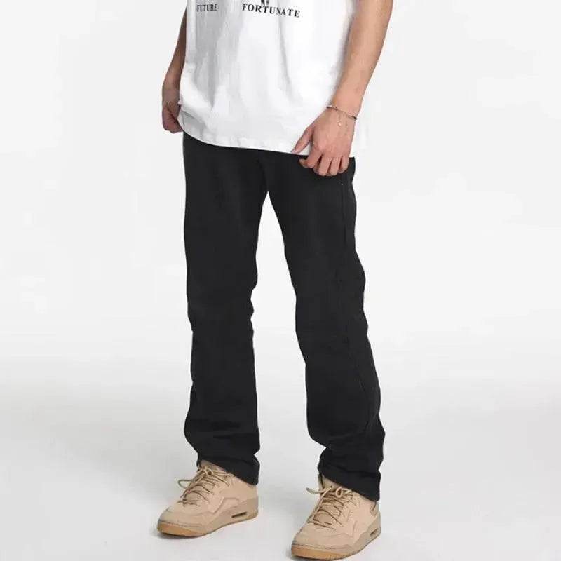 Black All-matching Straight All-matching Jeans - EX-STOCK Canada