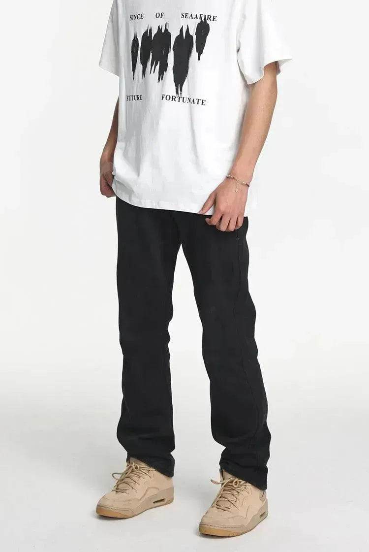 Black All-matching Straight All-matching Jeans - EX-STOCK Canada