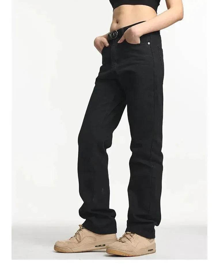 Black All-matching Straight All-matching Jeans - EX-STOCK Canada