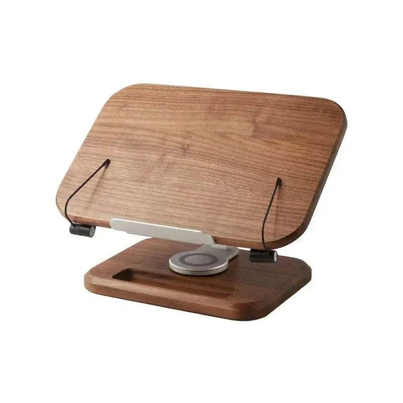 Black Walnut Solid Wood Reading Rack Adjustable Rotating Children's Reading Artifact IPad Bracket - EX-STOCK Canada