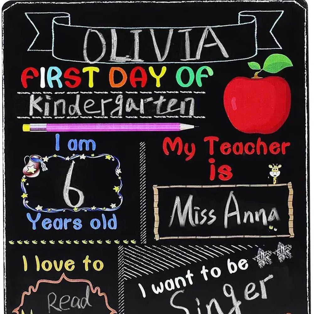 Blackboard First Day Of School Wooden Craftwork - EX-STOCK Canada