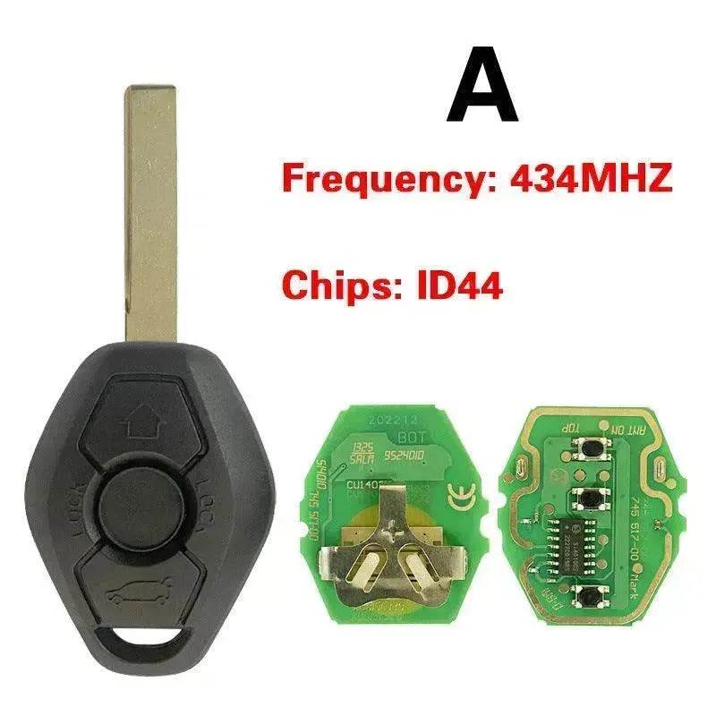 BMW EWS 3 Key Straight Board Replacement Remote Fob Key 315/433 MHZ ID44 HU58 Chip - EX-STOCK Canada