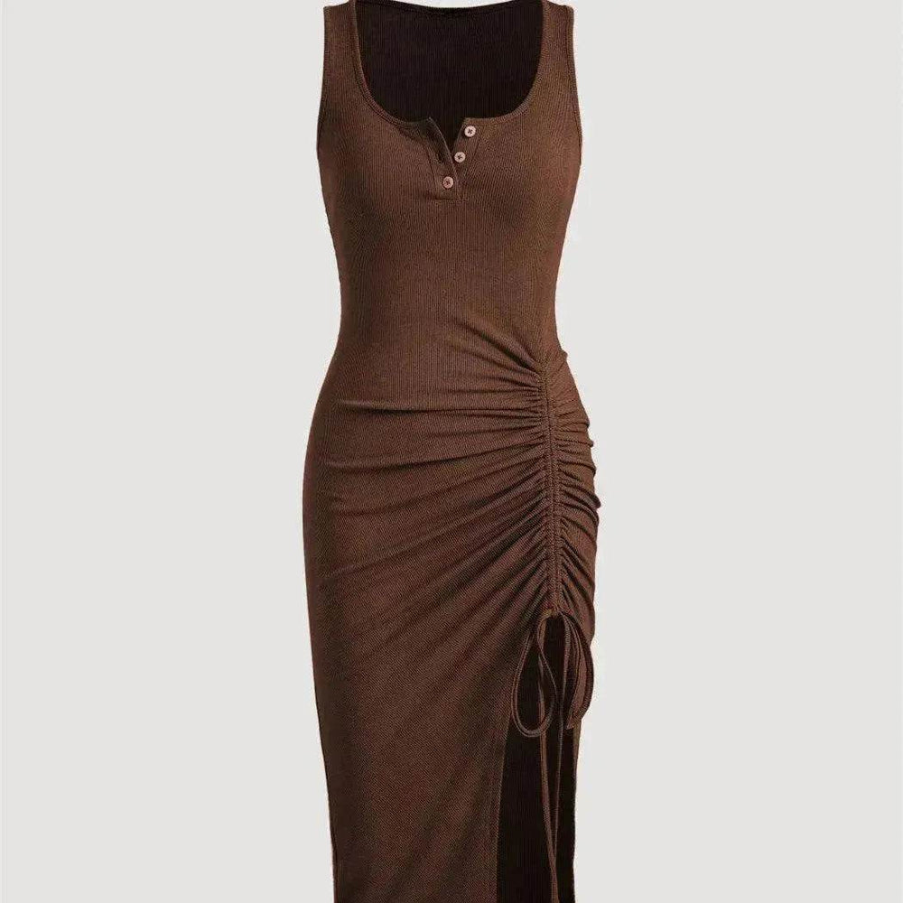 Bottom Drawstring Thread Dress Tight Skirt - EX-STOCK Canada