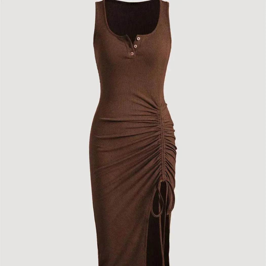 Bottom Drawstring Thread Dress Tight Skirt - EX-STOCK Canada