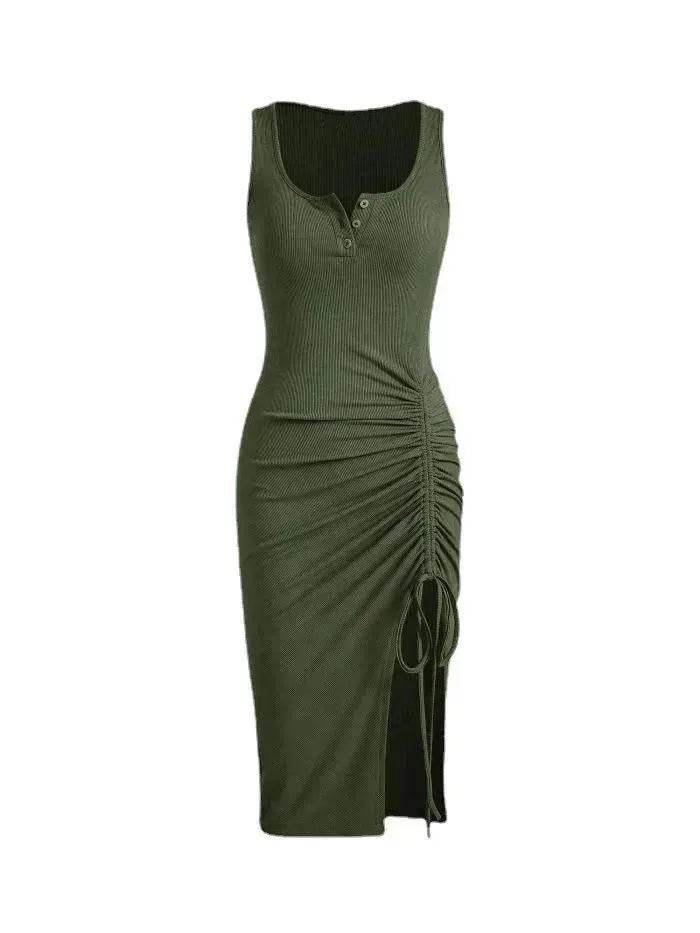 Bottom Drawstring Thread Dress Tight Skirt - EX-STOCK Canada