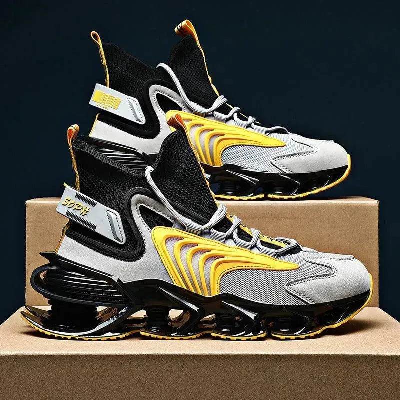 Breathable Fly Woven Mesh High-top Thick-soled Old Shoes Casual Sports Socks Running Shoes - EX-STOCK Canada