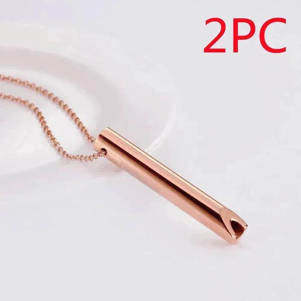 Breathing Necklace Adjustable Breathing Relieve Pressure Ornament Stainless Steel Decompression Jewelry - EX-STOCK Canada