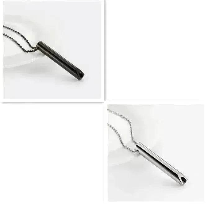 Breathing Necklace Adjustable Breathing Relieve Pressure Ornament Stainless Steel Decompression Jewelry - EX-STOCK Canada