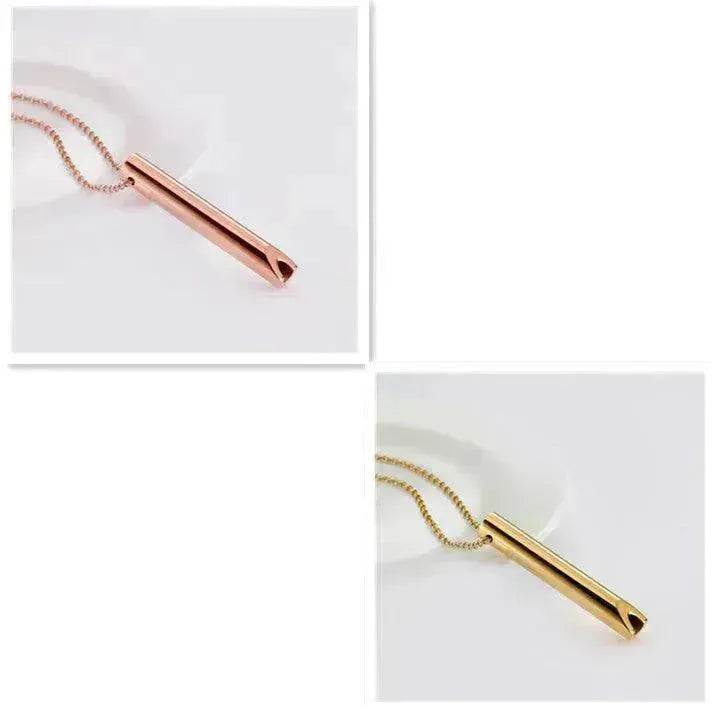 Breathing Necklace Adjustable Breathing Relieve Pressure Ornament Stainless Steel Decompression Jewelry - EX-STOCK Canada