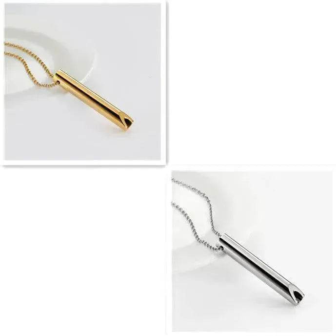 Breathing Necklace Adjustable Breathing Relieve Pressure Ornament Stainless Steel Decompression Jewelry - EX-STOCK Canada